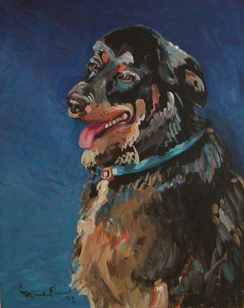 "Blue Dog" by Suzanne Etienne