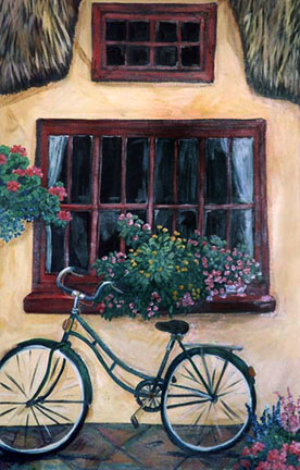 Bicycle by Thatch Cottage by Suzanne Etienne