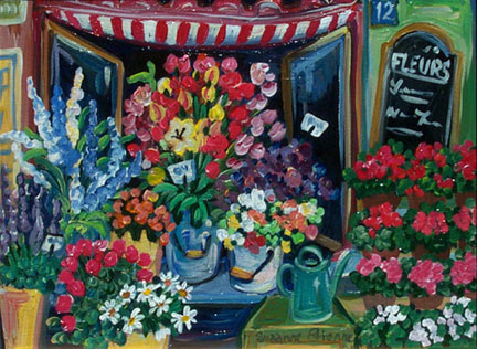 Flower Shop Window by Suzanne Etienne