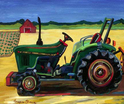 "Green Tractor" by Suzanne Etienne
