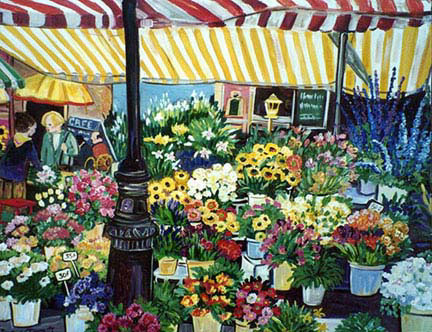 "Paris Flower Market" by Suzanne Etienne