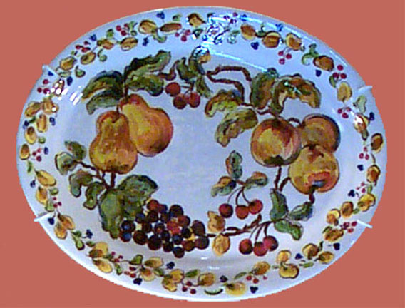 Pear Grape Plate by Suzanne Etienne