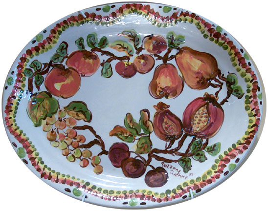 Pomegranate Plate by Suzanne Etienne