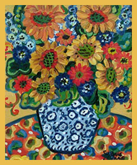 "Blue Flower Vase" by Suzanne Etienne